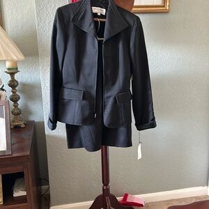 Black suit jacket and skirt